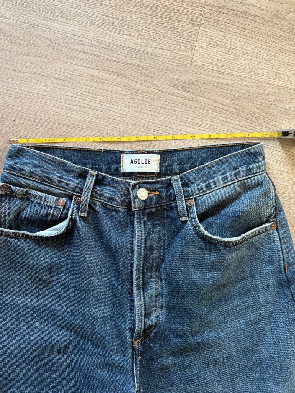 AGOLDE Dame High-Rise Wide-Leg Cuffed Jeans - Picture 9 of 9
